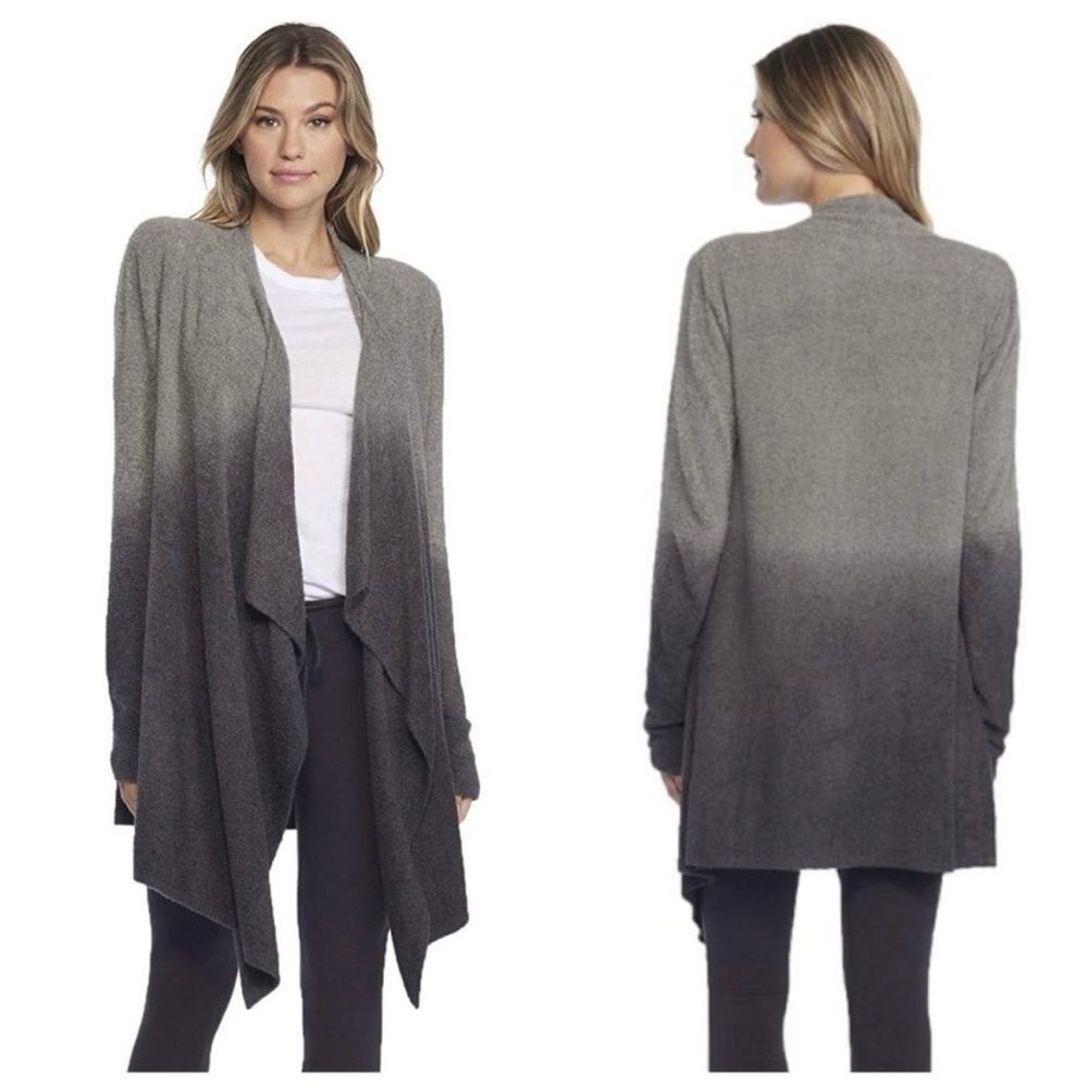 Barefoot Dreams Cozy Chic Lite Calypso Ombre Waterfall Cardigan Soft Cozy